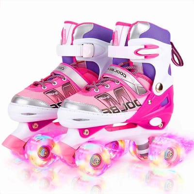 Verstelbare rolschaatsen - Meisjes rolschaatsen - Sportief plezier - Veilige gespsluiting - Maat XL - Rood