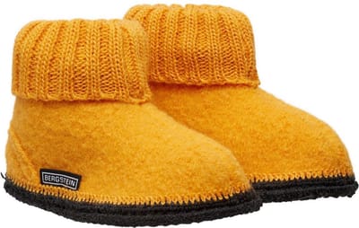 Bergstein Cozy Sloffen - Pantoffels voor dames, heren en kinderen - 100% Zuiver scheerwol - Ocher
