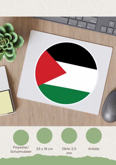 Akyol - palestina vlag Muismat - Palestina - mensen die liefde willen geven aan palestina - degene die van palestina houden - supporten - oorlog - verjaardagscadeautje - gift - geschenk - kado - 23 bij 19 cm