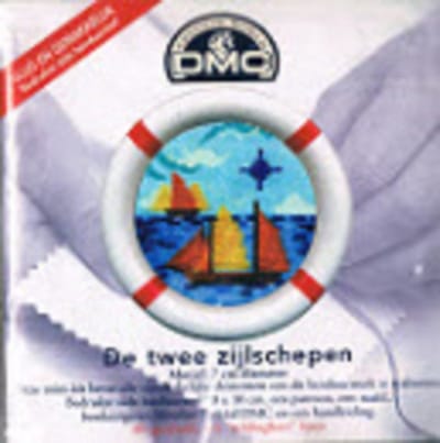 Dmc Borduurpakket (SeaLife ) Voorbedrukt Aida  Nr T871K/6   De twee zijlschepen
