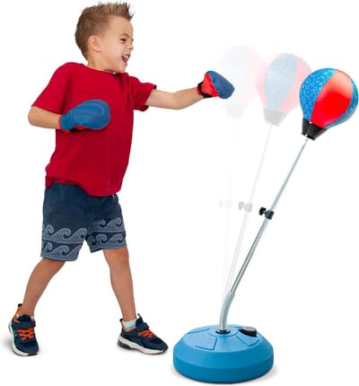 Hoogte verstelbare vrijstaande bokszak voor kinderen en volwassenen - ideaal voor MMA-training, stressvermindering en fitness