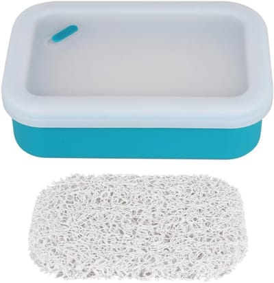 Zeep Travel Container - Zeepdoos Lekvrij - Hygiënisch Reizen - Ingebouwde Droogmat - 15 x 10 cm - Groen