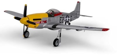 E-flite RC vliegtuig UMX P-51D Detroit Miss BNF BasicTransmitter Batterij en oplader niet inbegrepen EFLU7350