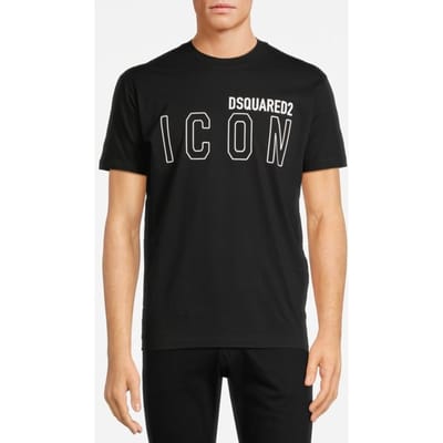 Dsquared2 T-shirt Icon Black Talla: M | Camisetas con Decoración Impresa Outlet | Hombre | Negro
