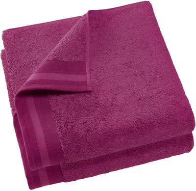 De Witte Lietaer Badlaken Contessa, Aubergine - 70 x 140 cm - 2 stuks - Katoen
