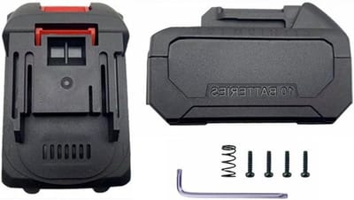 Accubox Lithium-ion - Accu Opberger - Gereedschap Organiseren - Robuuste Kunststof - 15 x 8 x 5 cm - Zwart