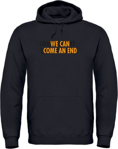 Hoodie zwart XL - We can come an end - soBAD. - Koningsdag - Unisex - Hoodie dames - Hoodie heren - Voetbal - Regular fit