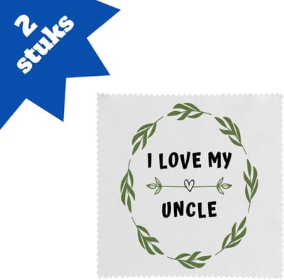 Akyol - i love my uncle brillendoekjes - Oom - liefste oom - verjaardag - cadeautje voor oom - oom artikelen - kado - geschenk - 17,8 bij 17,8 cm - 2 stuks