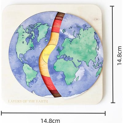Montessori Houten Aarde Puzzels Speelgoed Geologische Laag Cognitieve Geografische Wetenschap Leren Parochie Educatief Speelgoed Voor Kinderen red