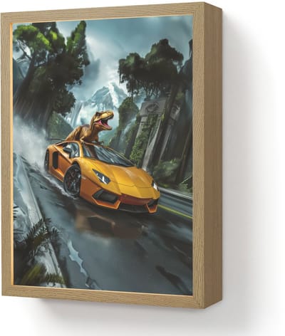 Nachtlampje 30x40 cm - Kinder lamp - T-Rex - Auto - Regenwoud - Tafellamp kinderkamer draadloos - Slaapkamer lampje - Bedlamp kinderen - Kinderlampje - Wandlamp babykamer - Nachtlampjes