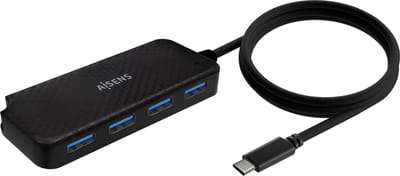 AISENS A109-0716 interface hub USB 3.2 Gen 1 (3.1 Gen 1) Type-C 5000 Mbit/s Zwart
