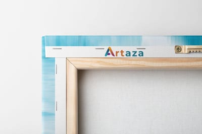 Artaza Canvas Schilderij Drieluik Abstracte Kunst van een Oceaan - 120x60 - Foto Op Canvas - Canvas Print