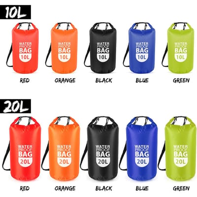 Sac Étanche Flottant Sec en PVC Sac Sec à Enroulement 10L 20L Sac de Rangement pour Sports Nautiques Sac Sec Léger bleu