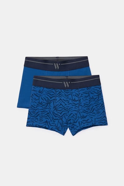 Woody Jongens-Heren boxer donkerblauw + camo p - maat 152/12J