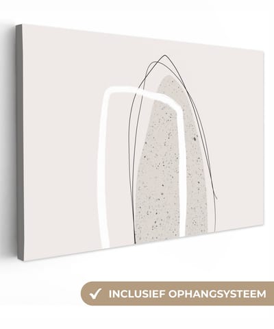 Canvas schilderij 30x20 cm - Wanddecoratie Pastel - Abstract - Design - Muurdecoratie woonkamer - Slaapkamer decoratie - Kamer accessoires - Schilderijen op canvas