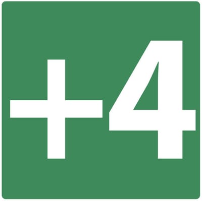 Niveau +4 bord - kunststof 150 x 150 mm
