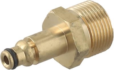 Messing Adapter - Hogedrukreiniger Connector - Slang Koppelen - Massief Messing Constructie - M22 Schroefdraad - Goud