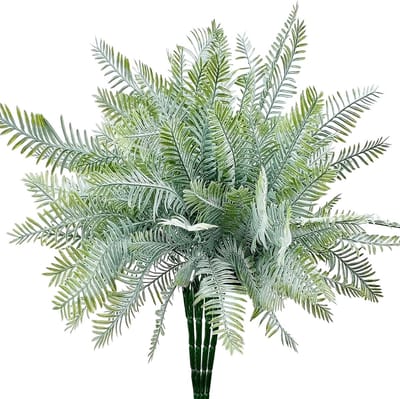 Decoratieve kunstplanten - 4 bossen - Frosted groen - Perfect voor interieurdecoratie - ShopVlot