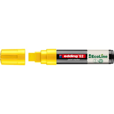 Paintmarker edding 52 EcoLine op waterbasis 4-15mm geel