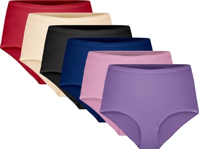 Dames Slips - Invisible Maxi Tailleslips - 6-Pack - Mix Kleur - Maat S/M