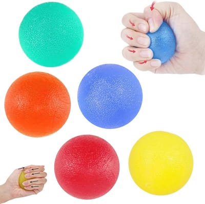 Handtherapieballen set - eivormige gripballen voor stressvermindering en handtraining