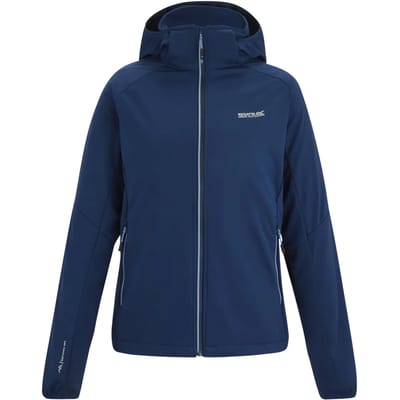 Bourda dames softshelljas met capuchon, windbestendig