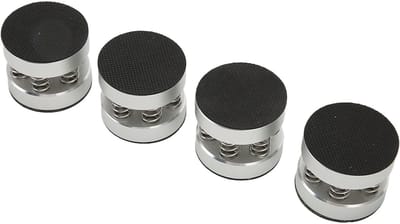 Luidspreker Isolatie Voeten - Versterker Stabilisatoren - Geluidskwaliteit Verbeteren - Schokabsorberend Veerontwerp - Draagkracht 9 kg - Zilverkleurig