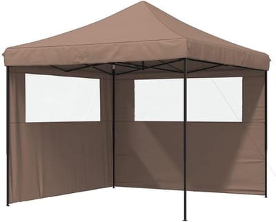 Opvouwbare Partytent - Pop-up Tent - Buitenfeesten Organiseren - Gecoat Stalen Frame - 292 x 292 x 315 cm - Bruin