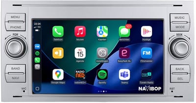 Geschikt voor Ford C-max (2003 t/m 2010) | 4+64GB 8-CORE | 7 inch Android 15.0 CarPlay autoradio | Draadloos CarPlay & Android Auto | Externe microfoon | Bluetooth & WiFi | NAVIBOP NB-4243 | Bouwjaar 2003 t/m 2010