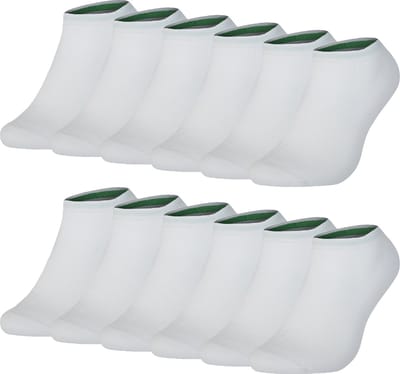 Bamboe Enkelsokken Naadloos - 12 paar - Unisex - Wit - Maat 35-40 - Bamboe Sokken