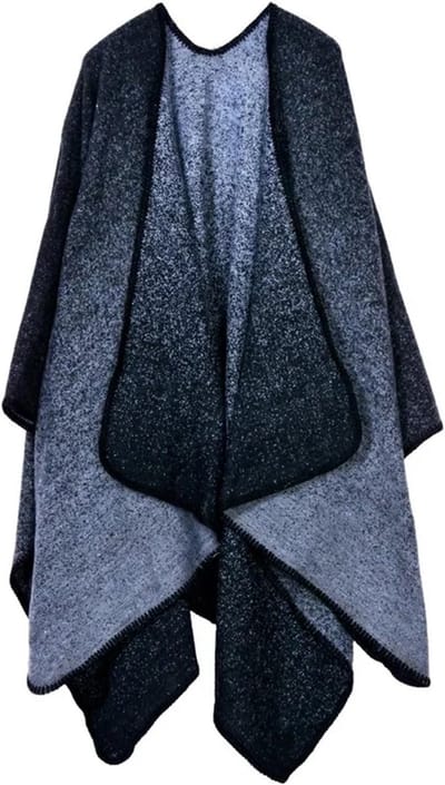 Dames Reis Sjaal - Poncho Cape - Warmte en Stijl - One Size Fits Most - Verdikt - Lattice Print