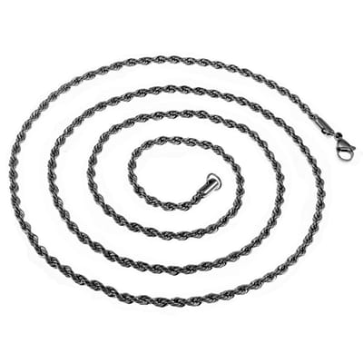 2mm Kord Ketting Unisex - Gepolijst RVS - Zilverkleurige Kordketting Dames - Heren