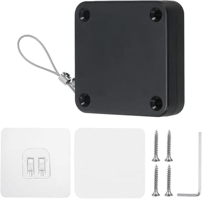 Automatische Deurcloser - Schermdeur Closer - Deuren Sluiten - Zonder Boren - 500g - Zwart