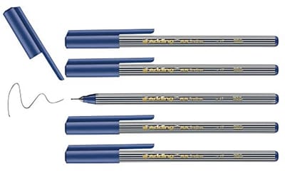 Fineliner Set - 5 Stuks - Steel Blue - 0.3 mm Punt - Kleurpen voor Schrijven, Kleuren en Illustreren - Voor Kinderen en Volwassenen, School en Kantoor