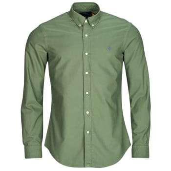 Overhemd Lange Mouw Polo Ralph Lauren CHEMISE AJUSTEE SLIM FIT EN OXFORD LEGER