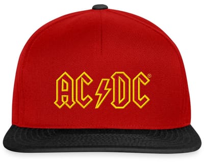AC/DC Borst Logo In Rood En Geel Snapback cap