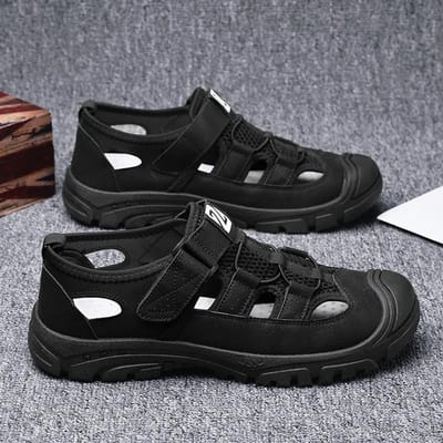 Buitenste Penetratie Lucht Herensandalen Wilde Holle Sandalen Heren Zomer Slijtvast Antislip Teenkap 39 gray