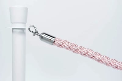 Afzetkoord Gedraaid | Roze - Geborsteld Chromen sluiting