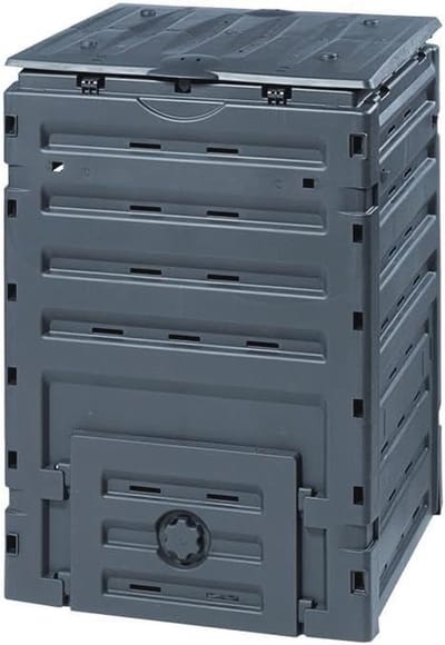 Composter 300 L met Praktische Vulopening en Ventilatiesysteem - Zwart