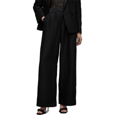 AllSaints Eve Trouser Black Size: W31 | Wide-Leg & Flared Pants Outlet | Dames | Zwart