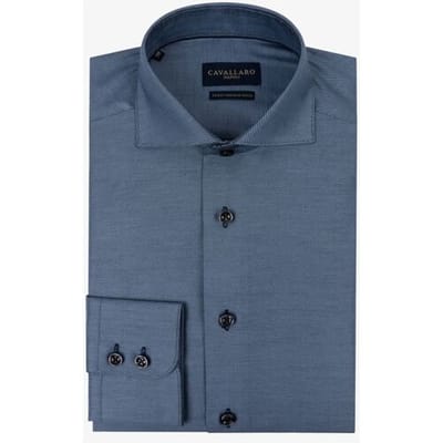 Cavallaro Napoli Overhemd Sabato Donker Blauw / male