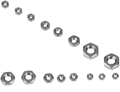 140 Stuks RVS Zeskantmoeren M1/M1.2/M1.4/M1.6/M2/M2.5/M3 - Duurzaam, Roestvrij en Veelzijdig voor Bevestigingen