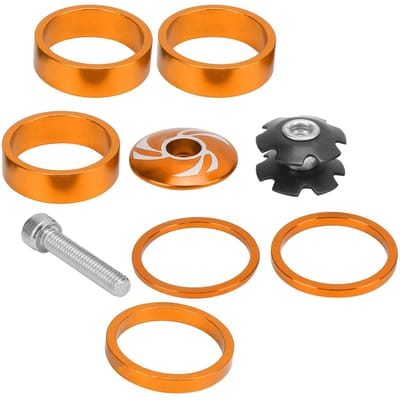 6 stuks Fiets Headset Spacer Aluminiumlegering Fiets Stuurpen Spacers voor Mountainbike Goud