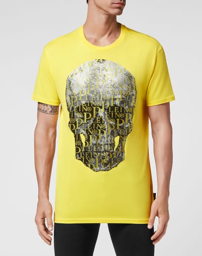T-Shirt Ronde Hals Skull And Plein