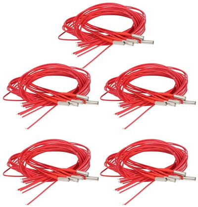 5pcs Heater Cartridge DC 24V 40W Cartridge Printing Heater Stainless Steel 3D Printer Accessory for CR-10S Pro for CR-X for Ender 3 (1M)