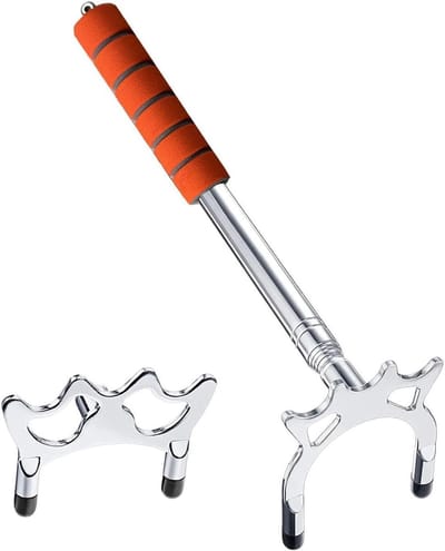 Biljartkeu Steun - Telescopische Stang - Biljart Spelen - Verstelbare Lengte - 336-158 cm - Zilver