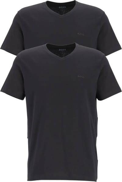 HUGO BOSS Comfort T-shirts relaxed fit (2-pack) - heren T-shirts V-hals - zwart