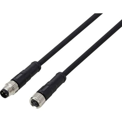 TRU COMPONENTS TC-13751996 Aansluitkabel M8 x 1 Aantal polen (sensoren): 3 Stekker, recht, Bus, recht 5 m 1 stuk(s)