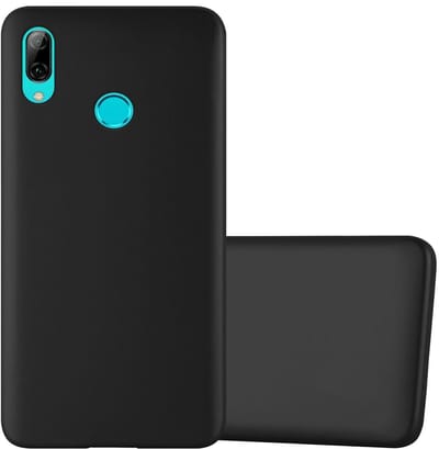 Cadorabo Hoesje geschikt voor Honor 10 LITE / Huawei P SMART 2019 in METALLIC ZWART - Beschermhoes gemaakt van flexibel TPU silicone Case Cover