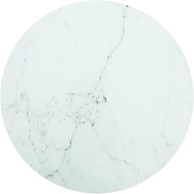 Ronde Tafelblad van Glas met Marmerprint - Ø60 cm